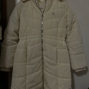 Calvin Klein Kids Ivory Puffer Jacket